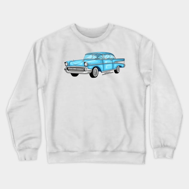 Vintage Classic Car Hot Rod Novelty Gift Crewneck Sweatshirt by Airbrush World